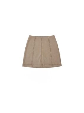 Free People Taupe Panel Mini Skirt